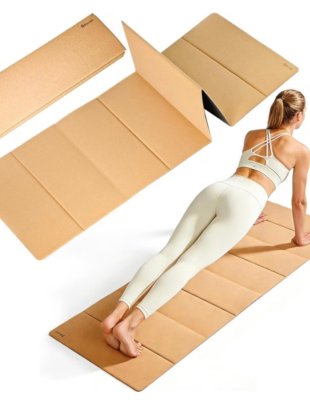 Rocalt 6mm Foldable Cork Yoga Mat
